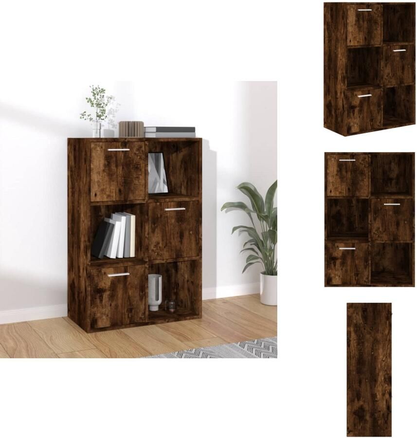 VidaXL Opbergkast Opbergkasten Boekenkast Boekenschap Boekenstandaard Opbergkast 60x29 5x90 cm gerookt eikenkleurig