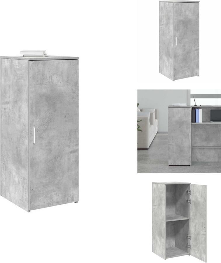 VidaXL Opbergkast Opbergkasten Kast Dressoirkast Opbergkast 40x45x103 5 cm bewerkt hout betongrijs