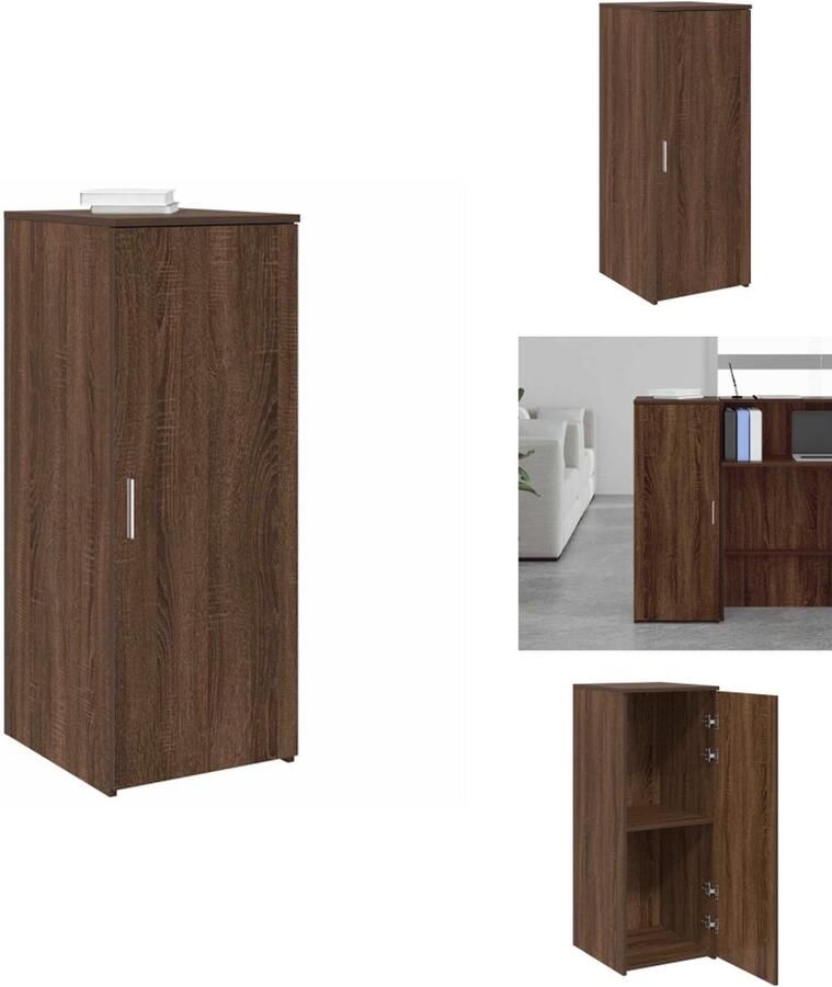 VidaXL Opbergkast Opbergkasten Kast Dressoirkast Opbergkast 40x45x103 5 cm bewerkt hout bruin eikenkleurig