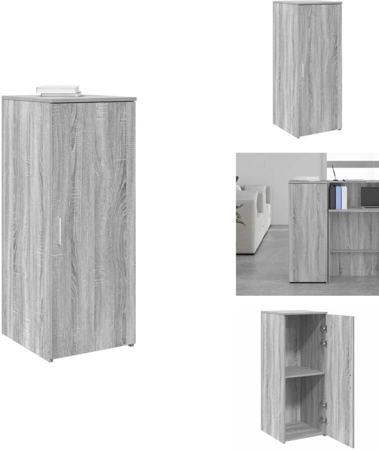 VidaXL Opbergkast Opbergkasten Kast Dressoirkast Opbergkast 40x45x103 5 cm bewerkt hout grijs sonoma eikenkleur