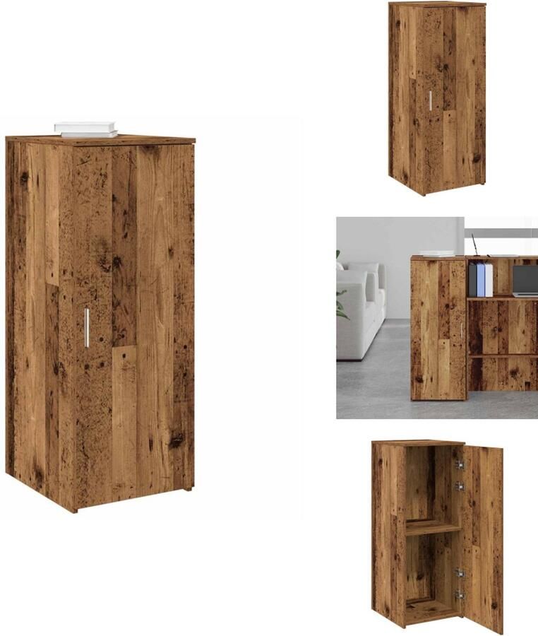 VidaXL Opbergkast Opbergkasten Kast Dressoirkast Opbergkast 40x45x103 5 cm bewerkt hout oud houtkleurig