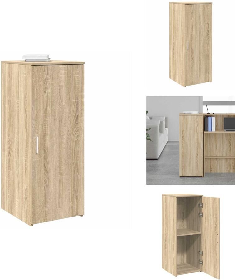 VidaXL Opbergkast Opbergkasten Kast Dressoirkast Opbergkast 40x45x103 5 cm bewerkt hout sonoma eikenkleurig