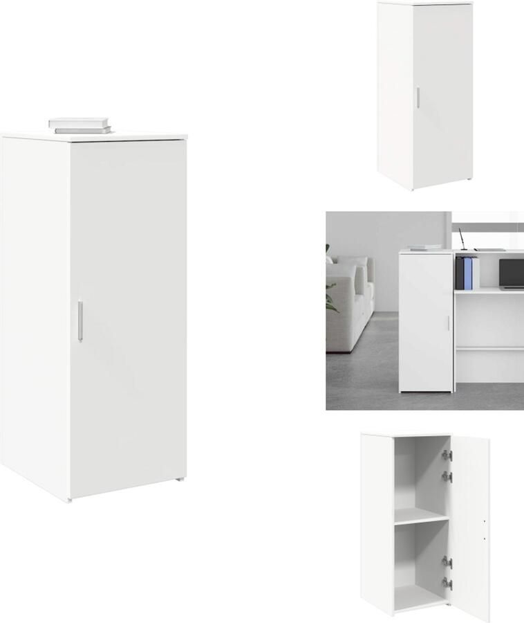 VidaXL Opbergkast Opbergkasten Kast Dressoirkast Opbergkast 40x45x103 5 cm bewerkt hout wit