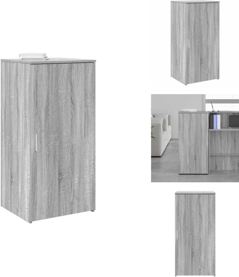 VidaXL Opbergkast Opbergkasten Kast Dressoirkast Opbergkast 50x45x103 5 cm bewerkt hout grijs sonoma eikenkleur