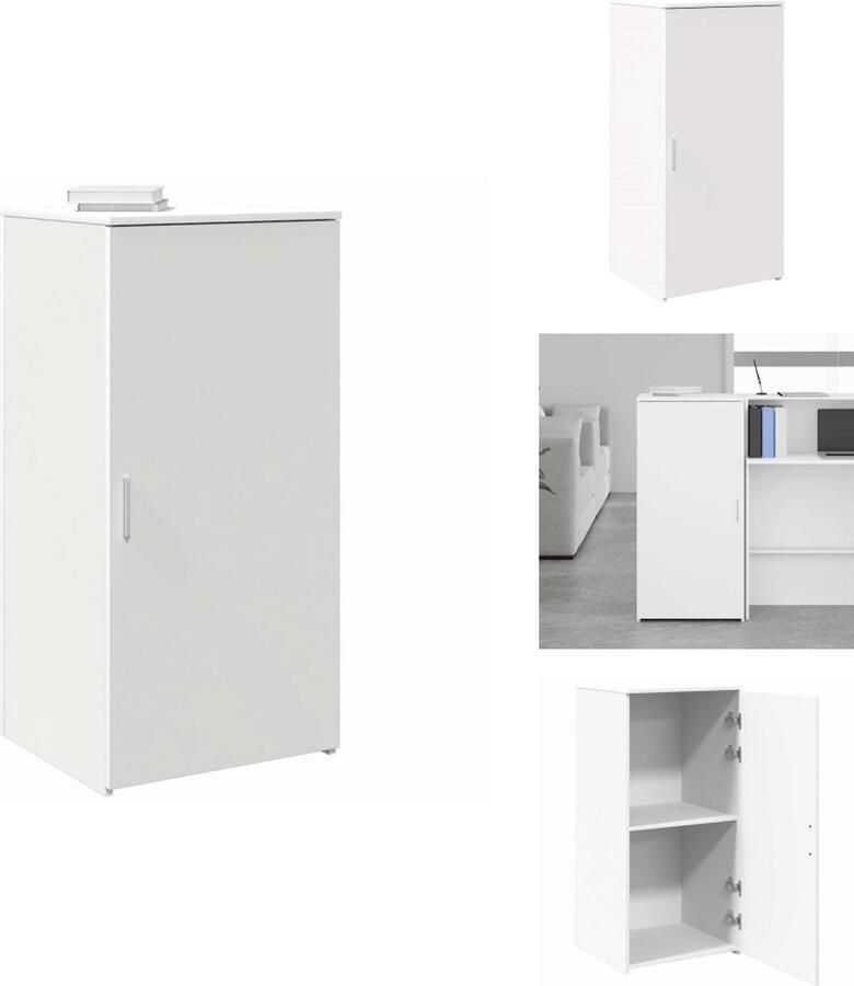 VidaXL Opbergkast Opbergkasten Kast Dressoirkast Opbergkast 50x45x103 5 cm bewerkt hout wit