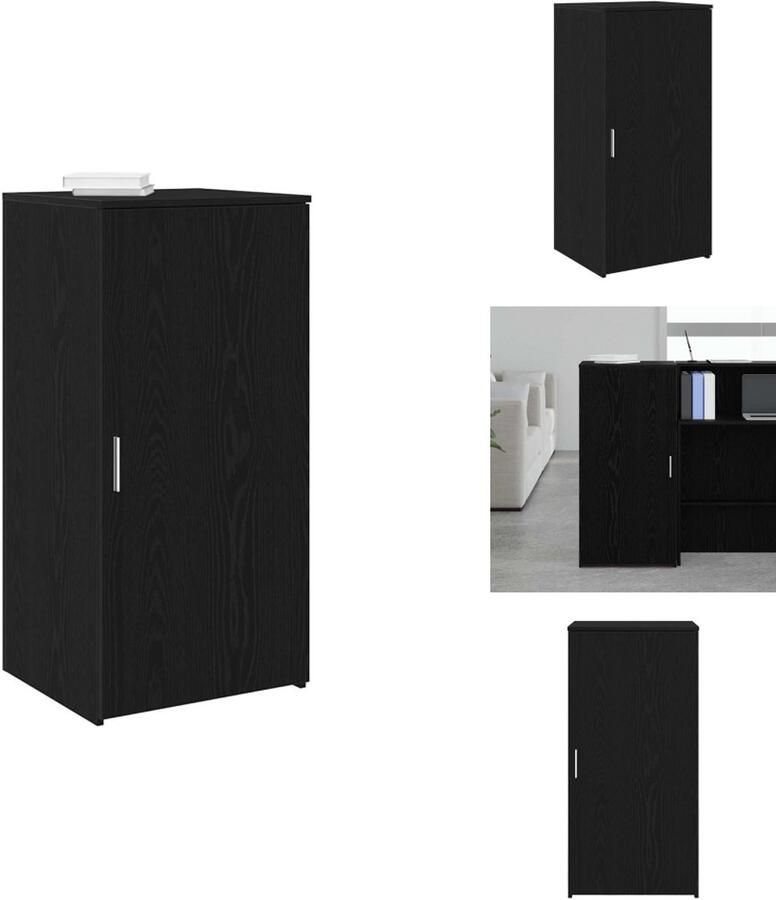 VidaXL Opbergkast Opbergkasten Kast Dressoirkast Opbergkast 50x45x103 5 cm bewerkt hout zwart