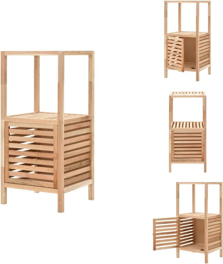 VidaXL Opbergkast Opbergkasten Kastje Kastjes Badkamerkast 39 5x35 5x86 cm massief walnotenhout