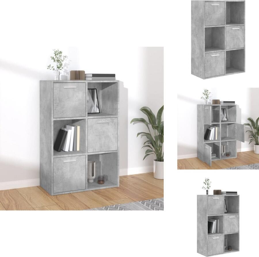 VidaXL Opbergkast Opbergkasten Opslagkast Opslagkasten Opbergkast 60x29 5x90 cm bewerkt hout betongrijs