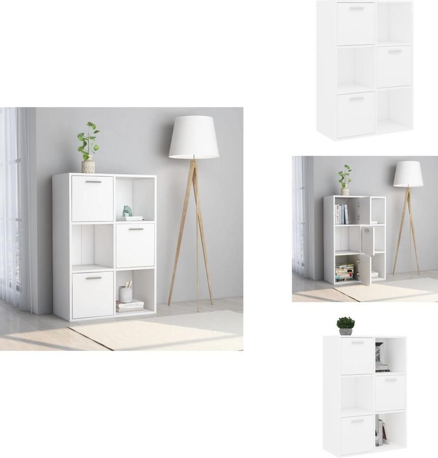 VidaXL Opbergkast Opbergkasten Opslagkast Opslagkasten Opbergkast 60x29-5x90 cm bewerkt hout wit