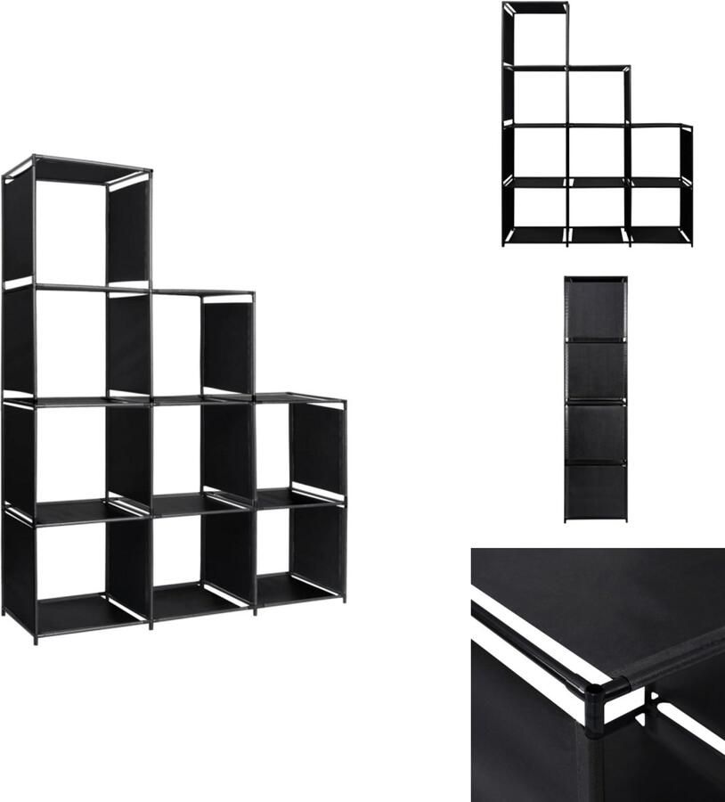 VidaXL Opbergkast Opbergkasten Opslagkast Opslagkasten Opbergkast trapvormig 130x45x170 cm stof