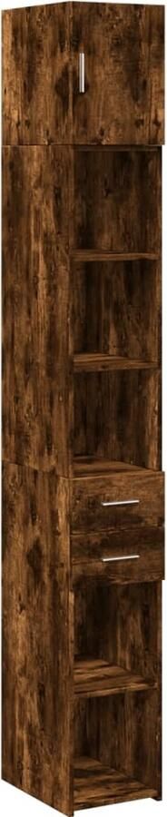 VidaXL Opbergkast smal 30x42 5x225 cm bewerkt hout gerookt eikenkleur