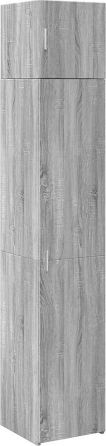 VidaXL Opbergkast smal 40x42 5x225 cm bewerkt hout grijs sonoma eiken - Foto 2