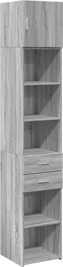 VidaXL Opbergkast smal 40x42 5x225 cm bewerkt hout grijs sonoma eiken