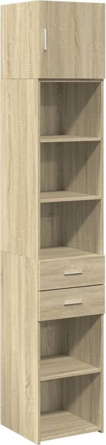 VidaXL Opbergkast smal 40x42 5x225 cm bewerkt hout sonoma eikenkleurig - Foto 2