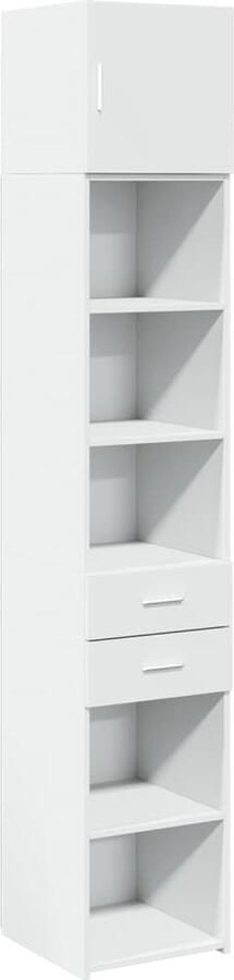 VidaXL Opbergkast smal 40x42 5x225 cm bewerkt hout wit