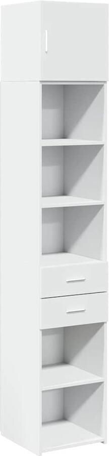 VidaXL Opbergkast smal 40x42 5x225 cm bewerkt hout wit