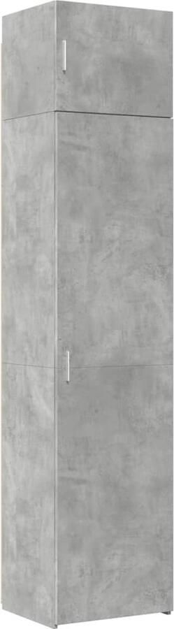 VidaXL Opbergkast smal 50x42 5x225 cm bewerkt hout betongrijs