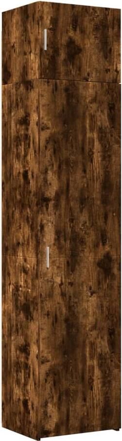 VidaXL Opbergkast smal 50x42 5x225 cm bewerkt hout gerookt eikenkleur