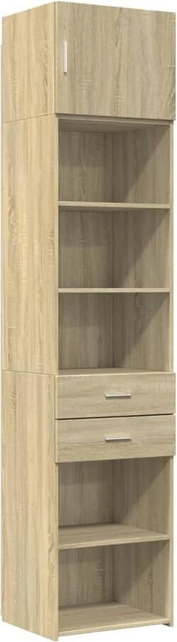 VidaXL Opbergkast smal 50x42 5x225 cm bewerkt hout sonoma eikenkleurig