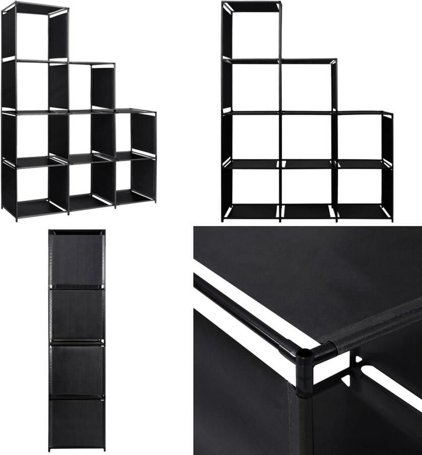 VidaXL Opbergkast trapvormig 130x45x170 cm stof Opbergkast Opbergkasten Opslagkast Opslagkasten