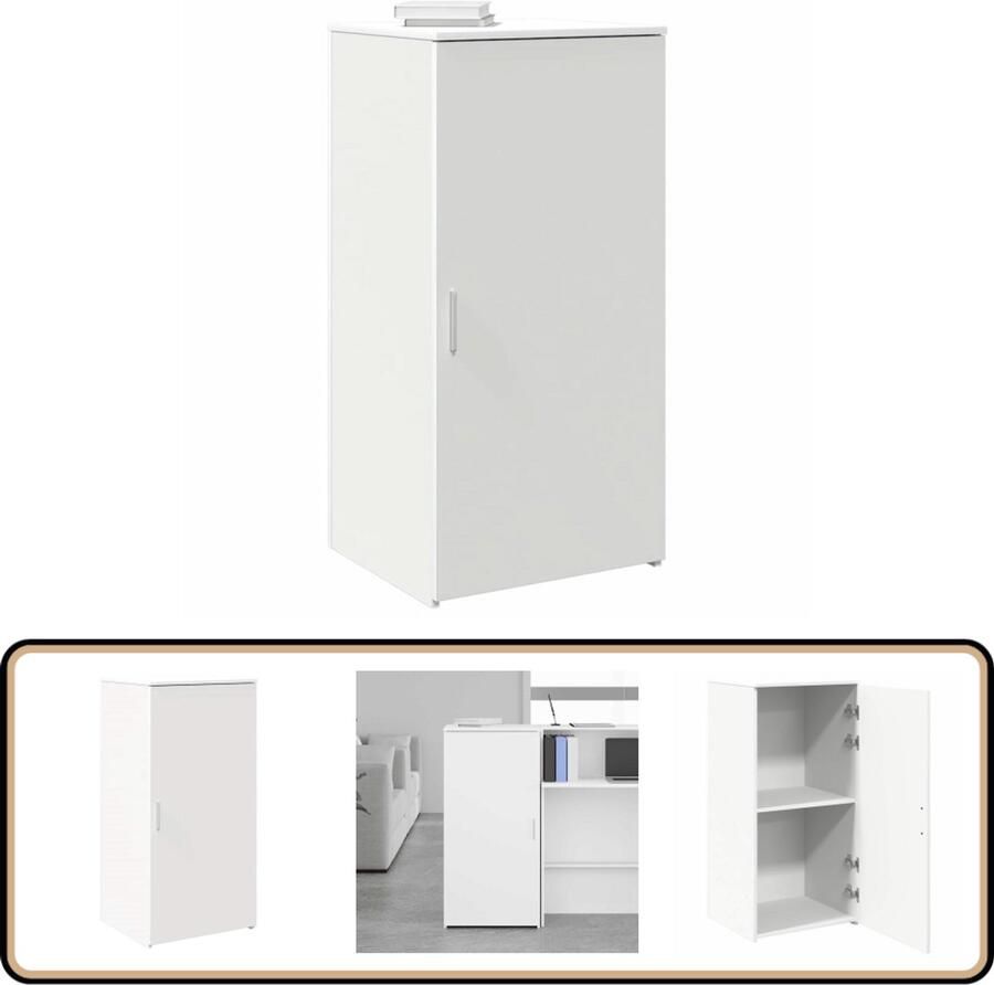 The Living Store Opbergkast 50x45x103 5 cm bewerkt hout wit Opslagkast Houten Kast Witte Kast Boekenkast Badkamerkast