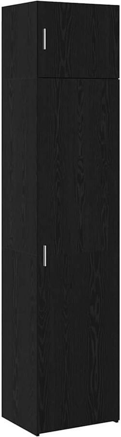 VidaXL Opbergkast met plank Anders met opslag Zwart eiken 50 x 41 x 225 cm Bewerkt hout