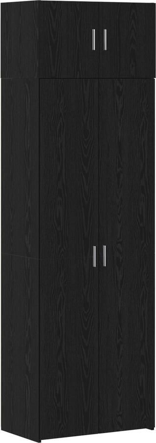 VidaXL opbergkast Zwart eiken 70x42 5x225 cm Engineered wood wandkast Zwart eiken 70x42 5x40 cm Engineered wood