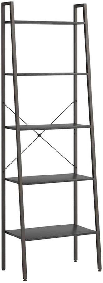 VidaXL -Opbergmeubel-met-5-lagen-56x35x174-cm-zwart - Foto 2