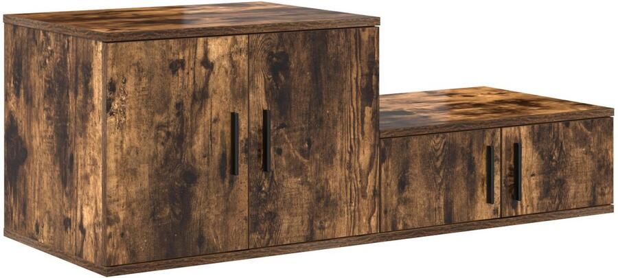 VidaXL Opbergkast in Gerookt Eiken 108x41x40 cm Gemaakt van Samengesteld Hout - Foto 2