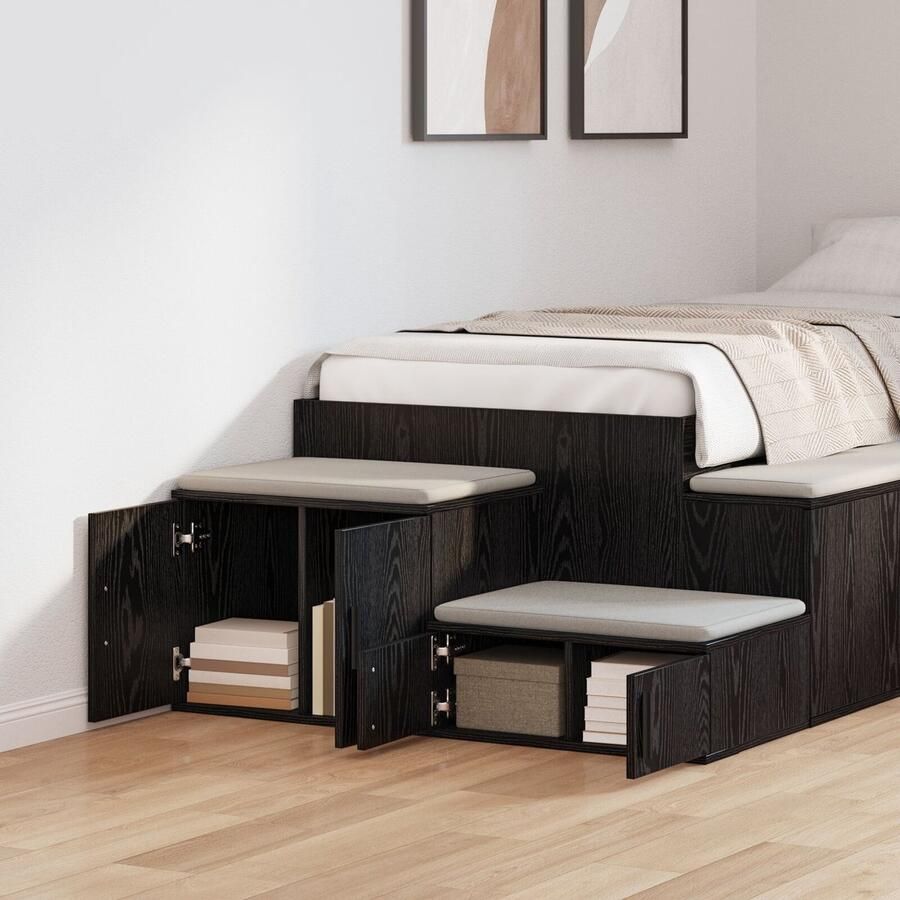 VidaXL Zwarte Opbergkast 108x41x40 cm Gemaakt van Engineered Wood