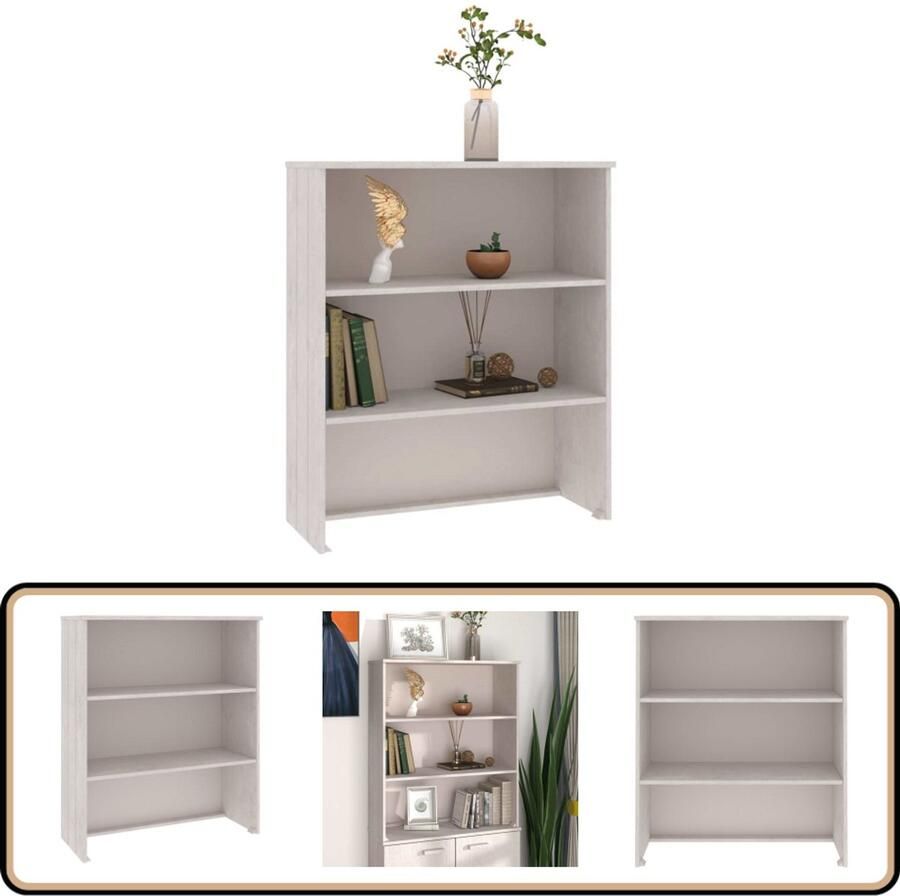 VidaXL Opzetkast HAMAR Wit 85x35x100 cm Houten Opzetkast Opbergkast Salontafel Livingroom Furniture Grenoble Hout