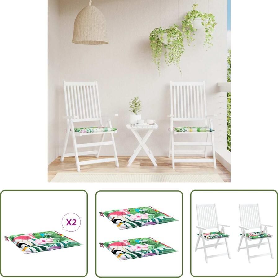 The Living Store Stoelkussens Oxford Stof 50 x 50 x 3 cm Duurzaam en Comfortabel Tuinstoel Kussentjes Outdoor Kussens Stoelkussens Comfort Kussens Patio Kussens