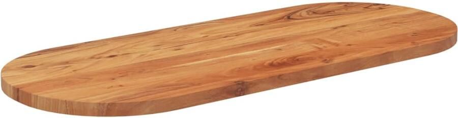 VidaXL Ovaal Tafelblad 140x60 cm Massief Acaciahout Houten Tafelblad Eettafelblad Oval Tafellaag Acacia Hout Massief Hout