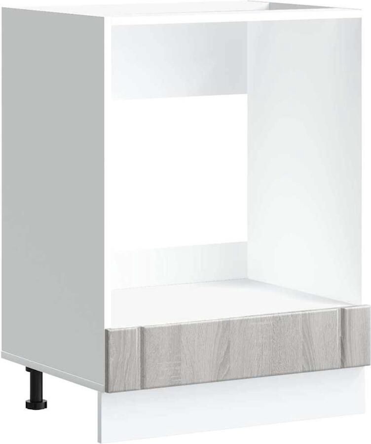 VidaXL Ovenkast Lucca bewerkt hout grijs sonoma eiken