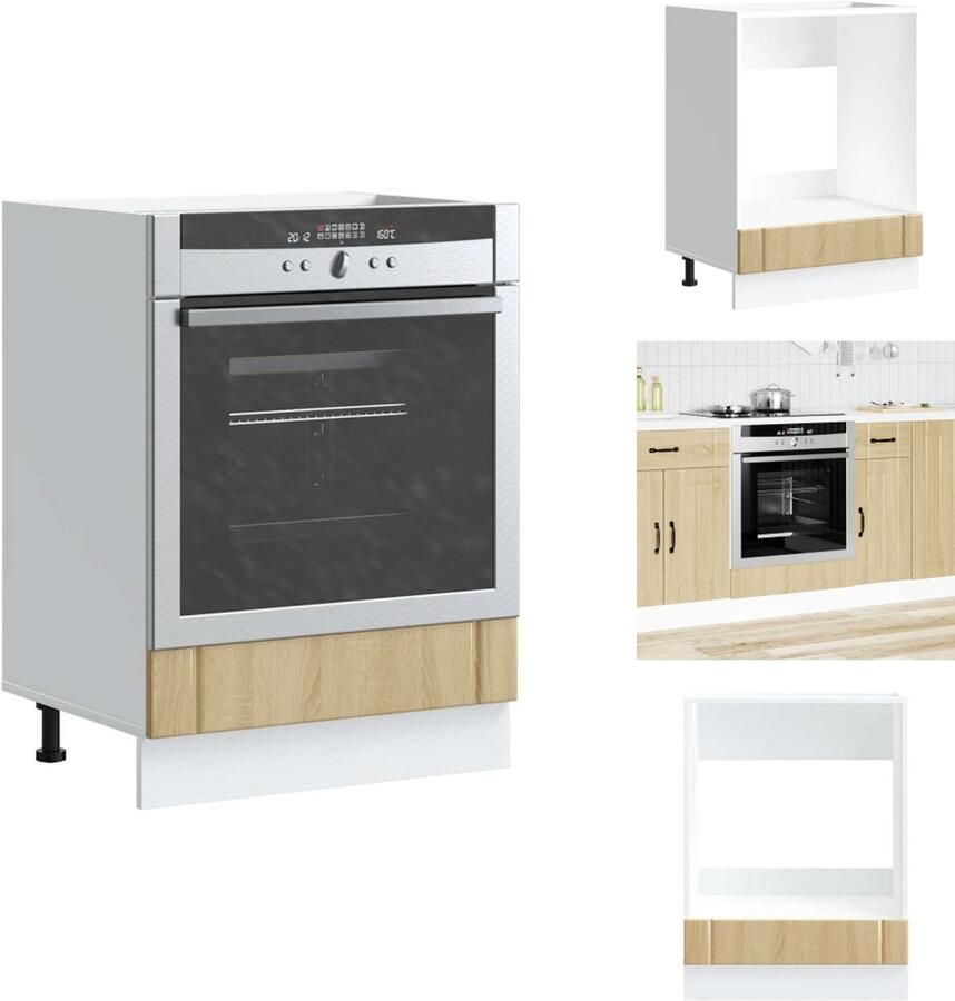 VidaXL Ovenkast Ovenkasten Oveneenheid Keukenoveneenheid Ovenkast Lucca bewerkt hout sonoma eikenkleurig