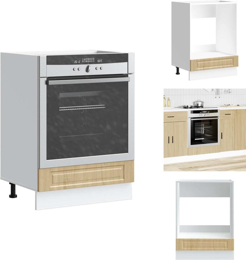 VidaXL Ovenkast Ovenkasten Oveneenheid Keukenoveneenheid Ovenkast Porto bewerkt hout sonoma eikenkleurig