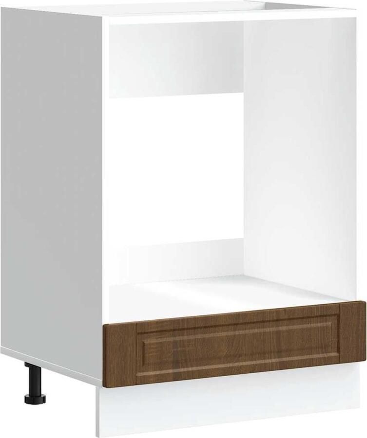 VIDAXL Ovenkast "Porto" bewerkt hout bruin eikenkleur