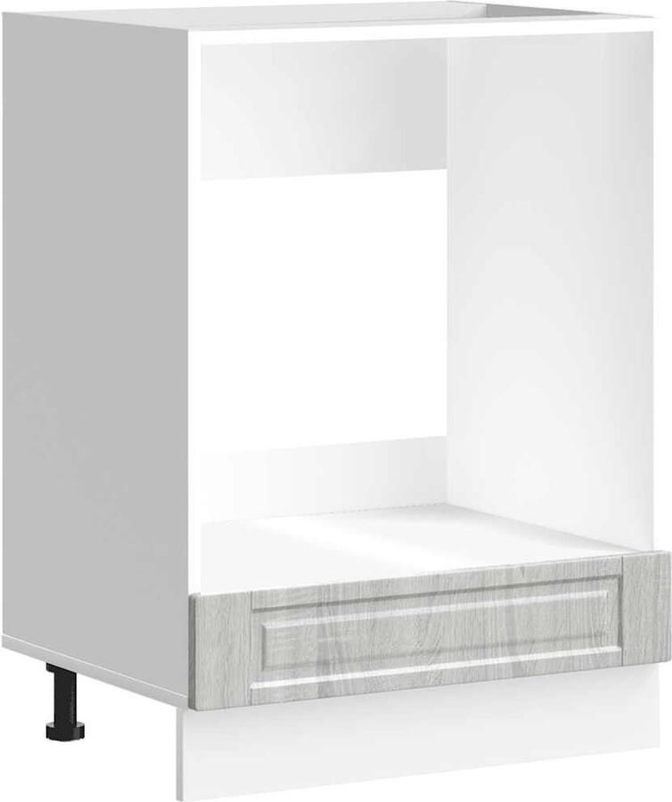 VIDAXL Ovenkast "Porto" bewerkt hout grijs sonoma eiken