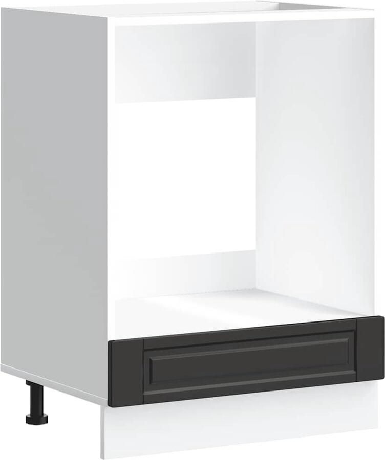 VIDAXL Ovenkast "Porto" bewerkt hout zwart