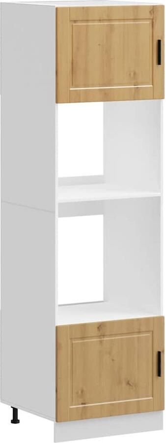 VidaXL Ovenkasten Porto 2 stuks Artisanaal Eiken