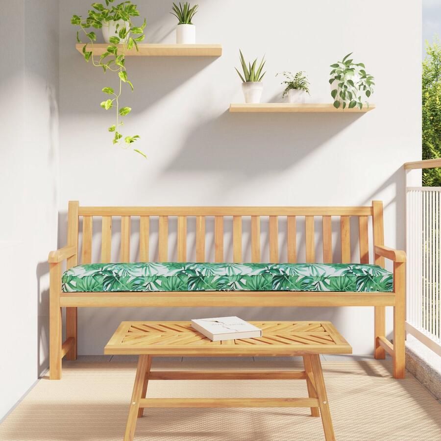 VidaXL Palletkussens voor op de Bank 2 Stuks met Bladpatroon 200x40x8 cm Oxford Stof