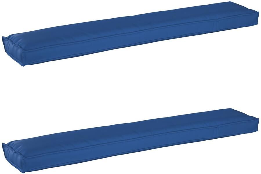 VidaXL Pallet Kussens voor Bank 2 stuks Koninklijk Blauw 200x40x8 cm Oxford Stof - Foto 2