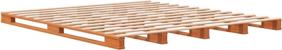 VidaXL -Palletbed-massief-grenenhout-wasbruin-180x200-cm - Foto 3