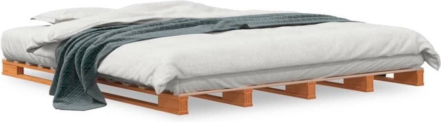 VidaXL -Palletbed-massief-grenenhout-wasbruin-180x200-cm - Foto 2