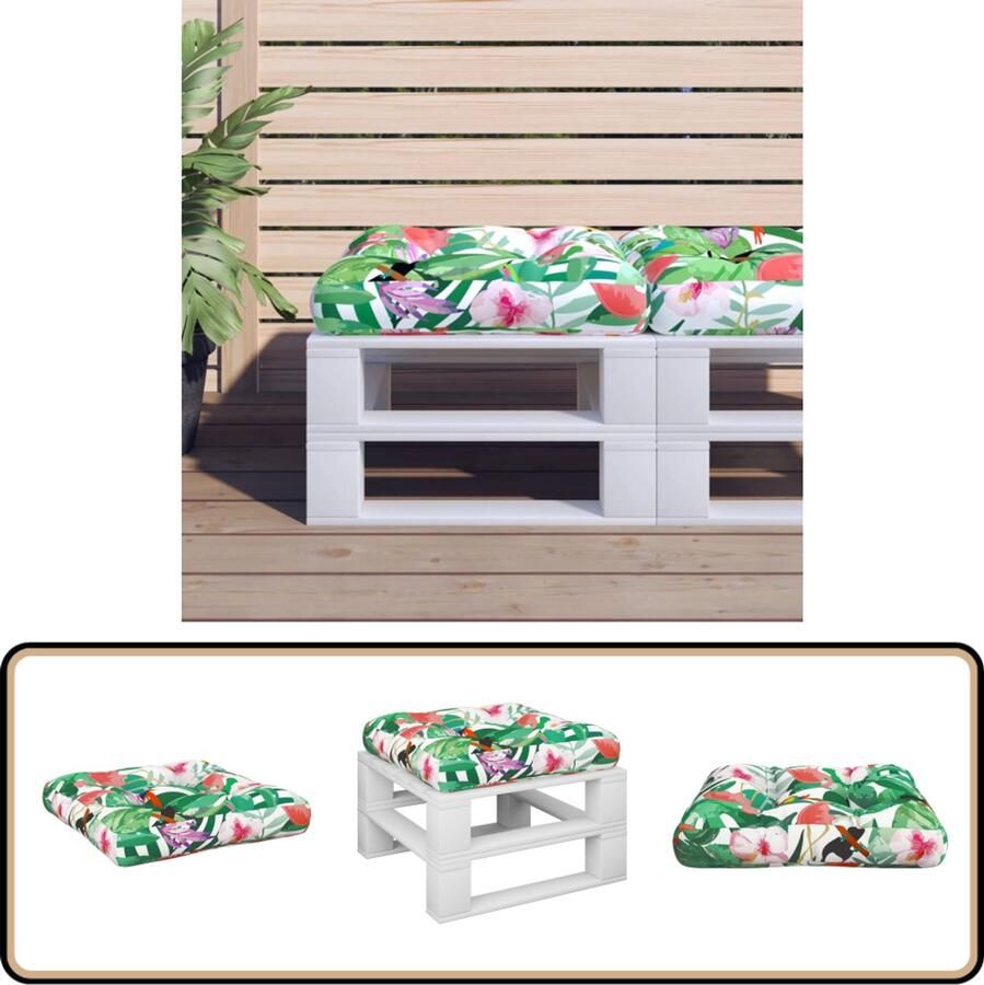 VidaXL Palletkussen 60x61 5x10 cm Oxford Stof Palletkussentjes Outdoor Kussens Tuin Kussens Balkon Kussens Lounge Set Accessoires Patio Kussens Oxford Stof Waterafstotend