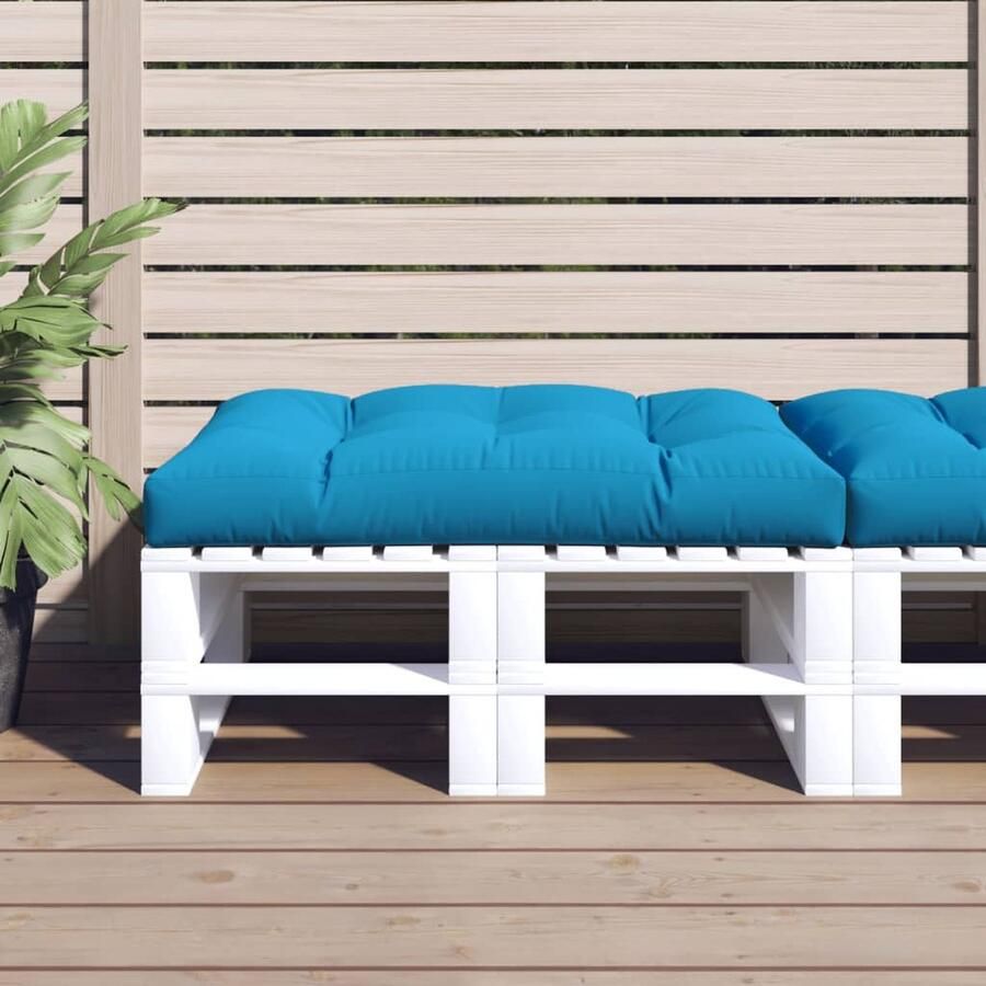 VidaXL Palletkussen Blauw Waterafstotend 120x80x12 Palletkussentje Outdoor Meubilair Tuinkussen Balkondecoratie Lounge Set Relaxstoel Patioset Zomerdekking - Foto 2