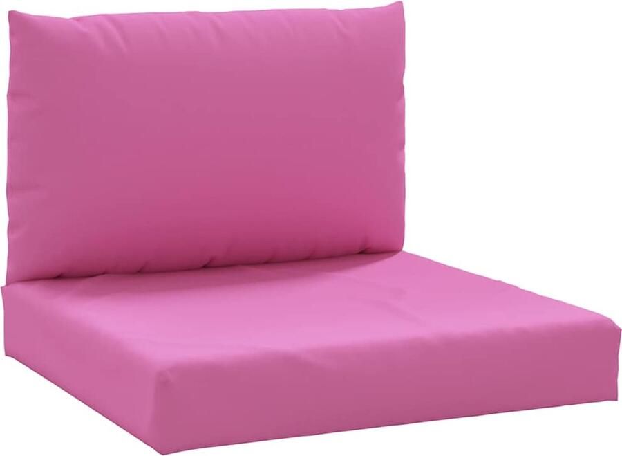 VidaXL Palletkussens 2 st Oxford stof Roze Palletkussens Buitenkussens Tuinkussens Balkon Kussens Lounge Set Kussens Zitkussens Rugkussens Rozekussens Polyester Kussens - Foto 2