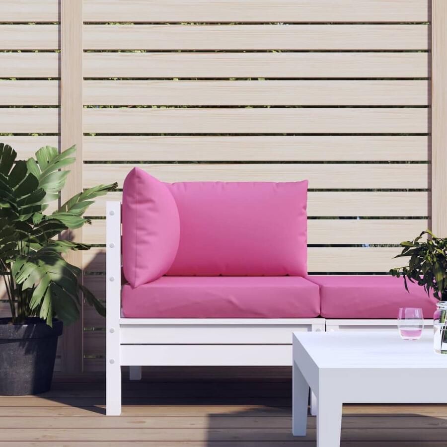 VidaXL Palletkussens 3-delig Roze Waterafstotend Palletkussens Kussens Buiten Tuinkussens Lounge Set Oxford Stof Waterafstotende Kussens Zachte Kussens Rosé - Foto 2