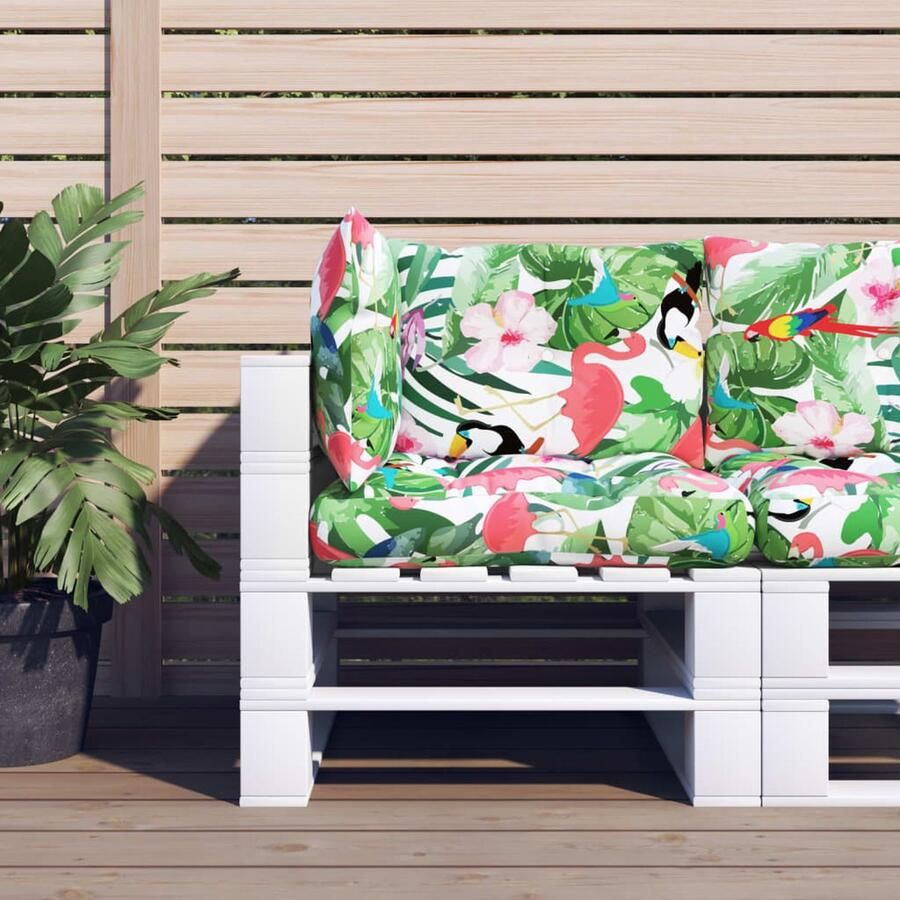 VidaXL Palletkussens 3 stuks Oxford Stof Multikleur Palletkussens Tuin Kussens Buitendecoratie Lounge Set Outdoor Meubilair Balkondecoratie - Foto 2