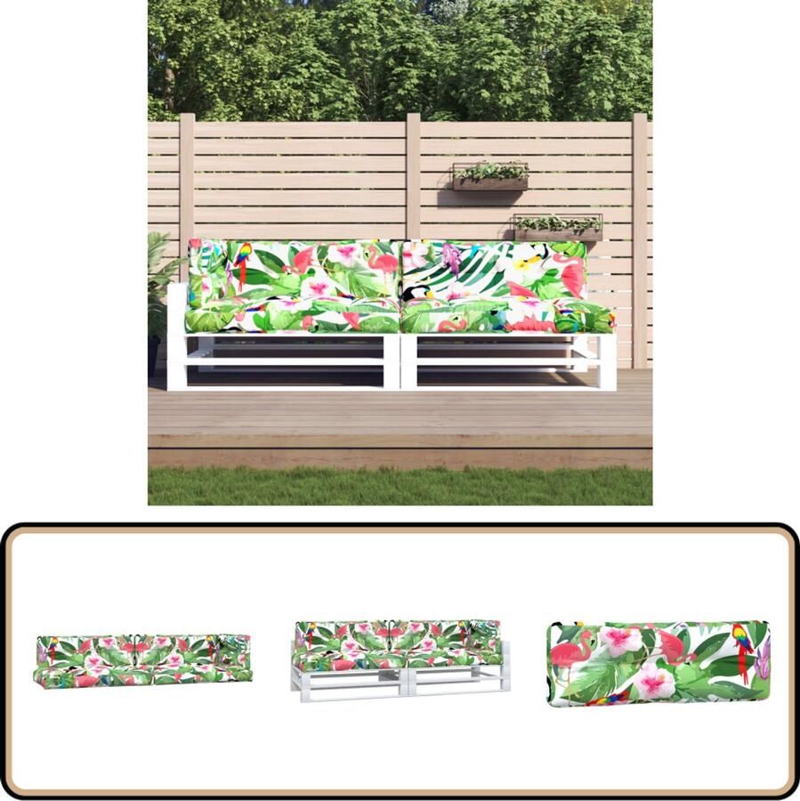 VidaXL Palletkussens 5 stuks Waterafstotend Multicolor Palletkussens Outdoor Meubilair Tuinkussens Balkondecoratie Lounge Set Comfort Zachte Vulling Multikleuren